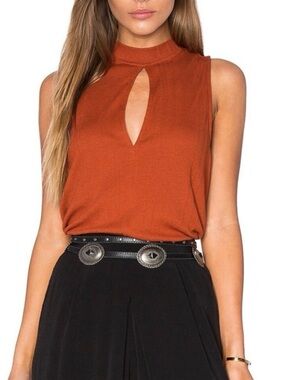 Free People We The Free Faye Ribbed Keyhole Tank - Medium